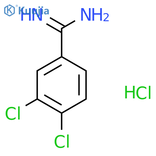3,4-Dichlorobenzene-1-carboximidamide hydrochloride structure