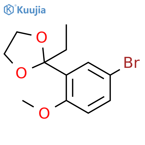 2-(5-bromo-2-methoxyphenyl)-2-ethyl-1,3-dioxolane structure