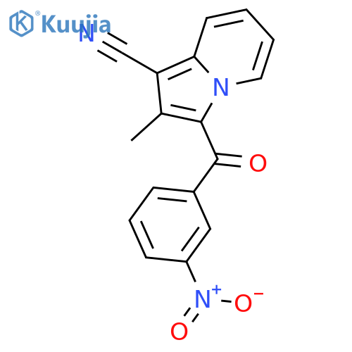 1-INDOLIZINECARBONITRILE, 2-METHYL-3-(3-NITROBENZOYL)- structure