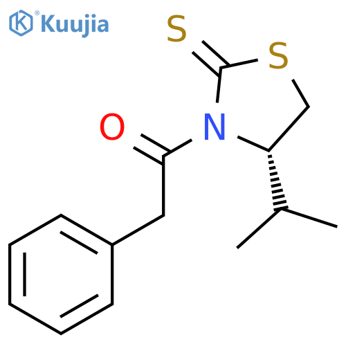 2-THIAZOLIDINETHIONE, 4-(1-METHYLETHYL)-3-(PHENYLACETYL)-, (4S)- structure