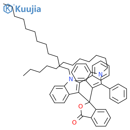 1(3H)-Isobenzofuranone, 3,3-bis(1-dodecyl-2-phenyl-1H-indol-3-yl)- structure