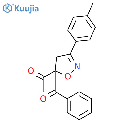 ETHANONE, 1-[5-BENZOYL-4,5-DIHYDRO-3-(4-METHYLPHENYL)-5-ISOXAZOLYL]- structure
