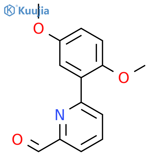 2-Pyridinecarboxaldehyde, 6-(2,5-dimethoxyphenyl)- structure