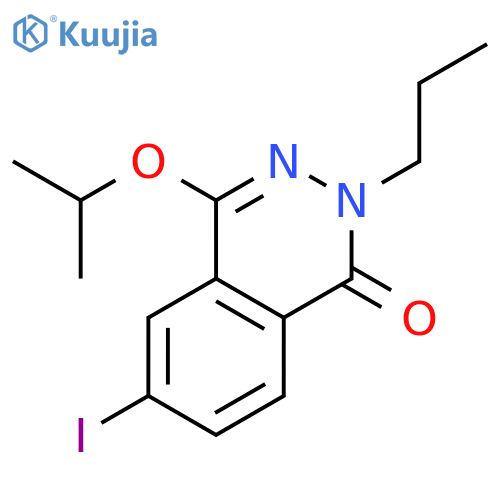 1(2H)-Phthalazinone, 6-iodo-4-(1-methylethoxy)-2-propyl- structure