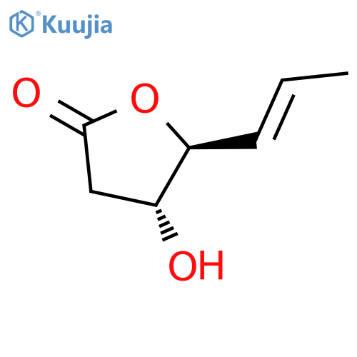 2(3H)-Furanone, dihydro-4-hydroxy-5-(1E)-1-propenyl-, (4R,5S)-rel- structure