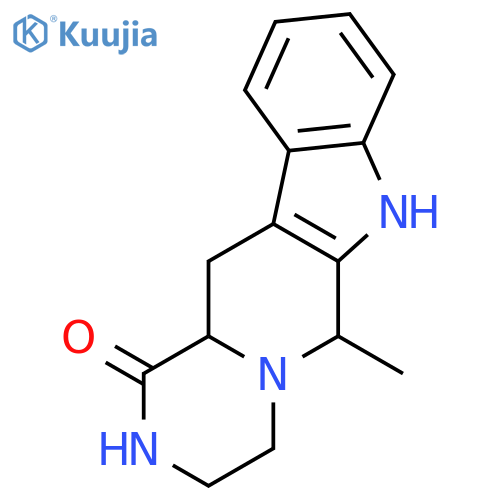(6S,12aR)-6-methyl-3,4,6,7,12,12a-hexahydropyrazino[1',2':1,6]pyrido[3,4-b]indol-1(2H)-one structure