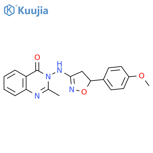 4(3H)-Quinazolinone,3-[[4,5-dihydro-5-(4-methoxyphenyl)-3-isoxazolyl]amino]-2-methyl- structure
