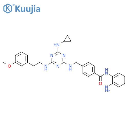 Benzamide,N-(2-aminophenyl)-4-[[[4-(cyclopropylamino)-6-[[2-(3-methoxyphenyl)ethyl]amino]-1,3,5-triazin-2-yl]amino]methyl]- structure