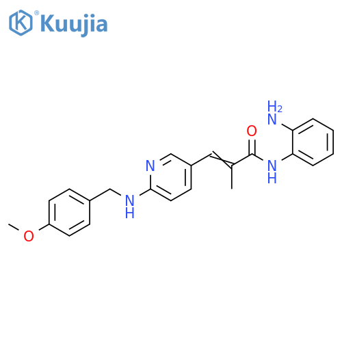 2-Propenamide,N-(2-aminophenyl)-3-[6-[[(4-methoxyphenyl)methyl]amino]-3-pyridinyl]-2-methyl- structure