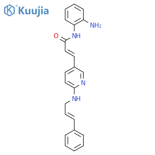 2-Propenamide,N-(2-aminophenyl)-3-[6-[(3-phenyl-2-propenyl)amino]-3-pyridinyl]- structure