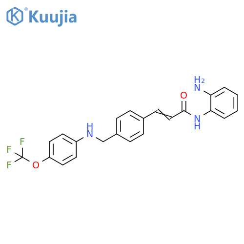 2-Propenamide,N-(2-aminophenyl)-3-[4-[[[4-(trifluoromethoxy)phenyl]amino]methyl]phenyl]- structure