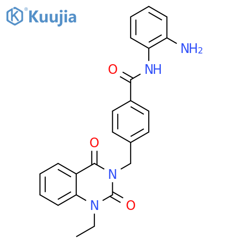Benzamide,N-(2-aminophenyl)-4-[(1-ethyl-1,4-dihydro-2,4-dioxo-3(2H)-quinazolinyl)methyl]- structure