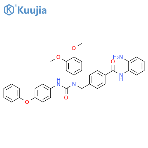 Benzamide,N-(2-aminophenyl)-4-[[(3,4-dimethoxyphenyl)[[(4-phenoxyphenyl)amino]carbonyl]amino]methyl]- structure