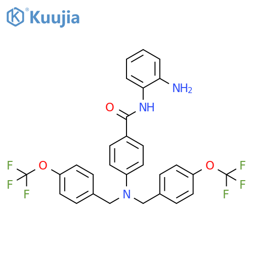Benzamide,N-(2-aminophenyl)-4-[bis[[4-(trifluoromethoxy)phenyl]methyl]amino]- structure