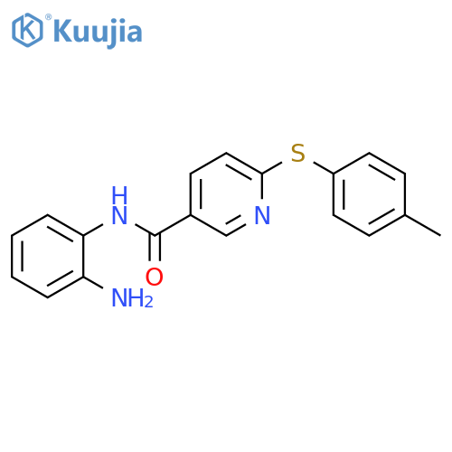 3-Pyridinecarboxamide, N-(2-aminophenyl)-6-[(4-methylphenyl)thio]- structure