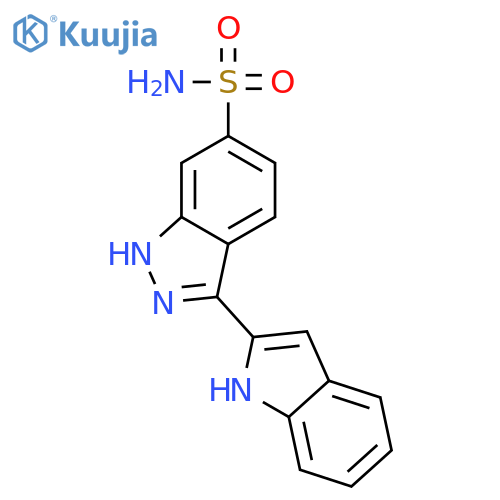 1H-INDAZOLE-6-SULFONAMIDE, 3-(1H-INDOL-2-YL)- structure