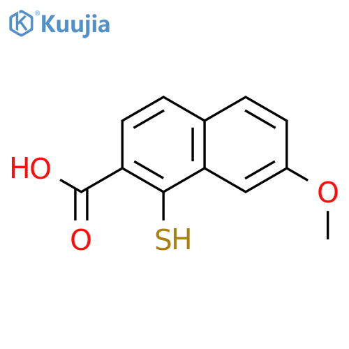 2-NAPHTHALENECARBOXYLIC ACID, 1-MERCAPTO-7-METHOXY- structure