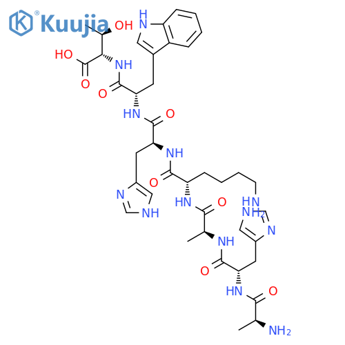 L-THREONINE, L-ALANYL-L-HISTIDYL-L-ALANYL-L-LYSYL-L-HISTIDYL-L-TRYPTOPHYL- structure