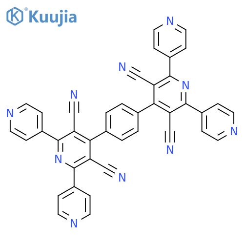 [4,2':6',4''-TERPYRIDINE]-3',5'-DICARBONITRILE, 4',4''''-(1,4-PHENYLENE)BIS- structure