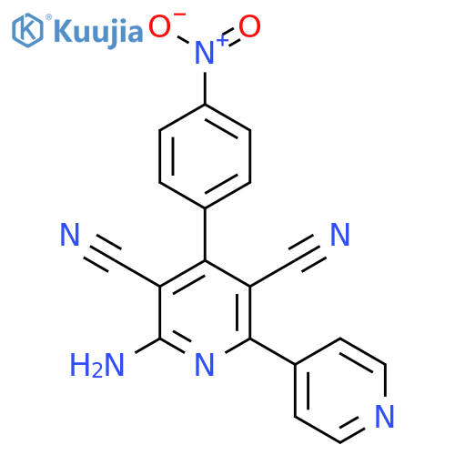 [2,4'-BIPYRIDINE]-3,5-DICARBONITRILE, 6-AMINO-4-(4-NITROPHENYL)- structure