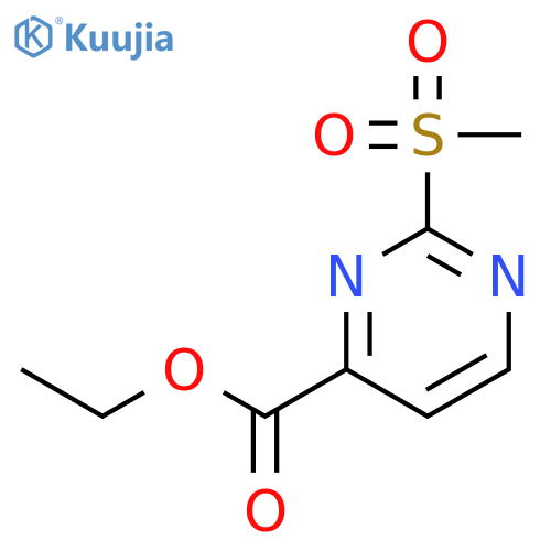 Ethyl 2-(methylsulfonyl)pyrimidine-4-carboxylate structure