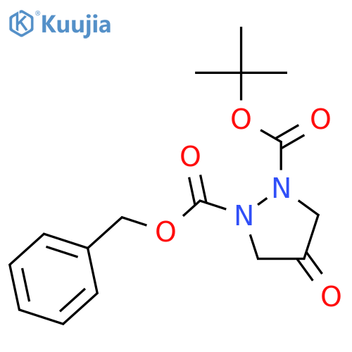 1-benzyl-2-tert-butyl-4-oxopyrazolidine-1,2-dicarboxylate structure