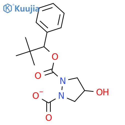 1,2-Pyrazolidinedicarboxylic acid, 4-hydroxy-, 1,1-dimethylethylphenylmethyl ester structure