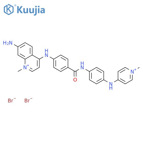 7-amino-1-methyl-4-{[4-({4-[(1-methylpyridinium-4-yl)amino]phenyl}carbamoyl)phenyl]amino}quinolinium dibromide structure