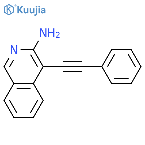 3-ISOQUINOLINAMINE, 4-(PHENYLETHYNYL)- structure