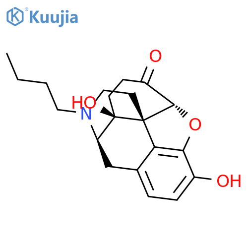 Morphinan-6-one, 17-butyl-4,5-epoxy-3,14-dihydroxy-, (5a)- structure