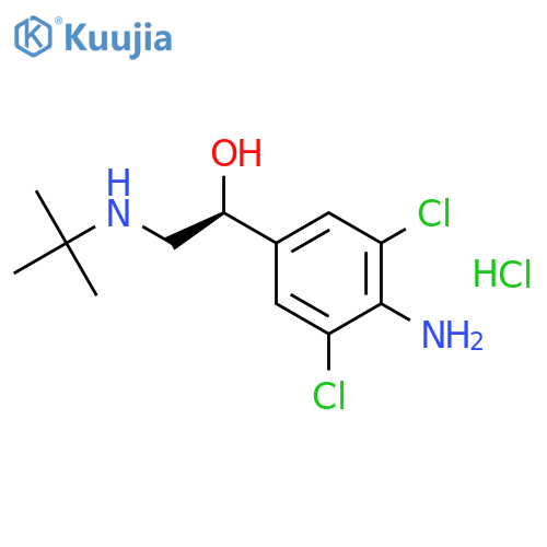 (-)-4-amino-&#x3B1;-[[tert-butylamino]methyl]-3,5-dichlorobenzyl alcohol hydrochloride structure