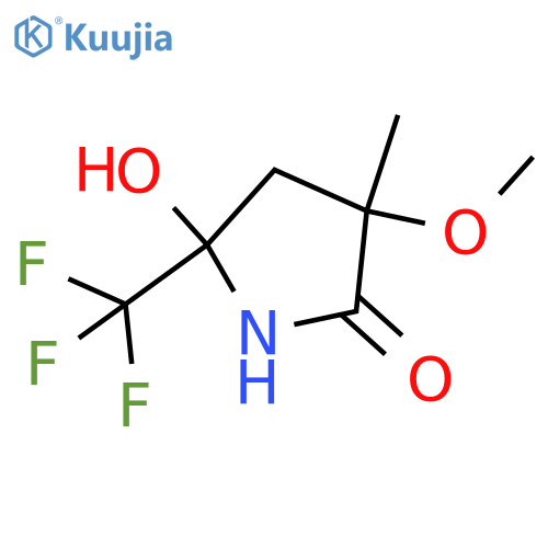 2-PYRROLIDINONE, 5-HYDROXY-3-METHOXY-3-METHYL-5-(TRIFLUOROMETHYL)- structure