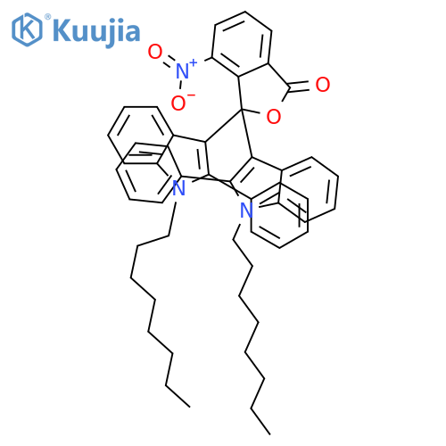1(3H)-Isobenzofuranone, nitro-3,3-bis(1-octyl-2-phenyl-1H-indol-3-yl)- structure