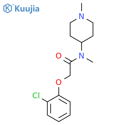 Acetamide, 2-(2-chlorophenoxy)-N-methyl-N-(1-methyl-4-piperidinyl)- structure