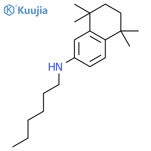 2-NAPHTHALENAMINE, N-HEXYL-5,6,7,8-TETRAHYDRO-5,5,8,8-TETRAMETHYL- structure