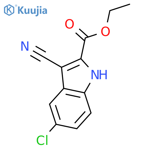 ethyl 5-chloro-3-cyano-1H-indole-2-carboxylate structure