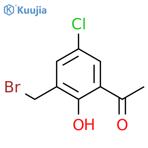 1-[3-(Bromomethyl)-5-chloro-2-hydroxyphenyl]ethanone structure