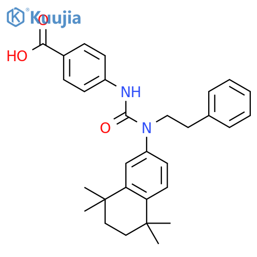 Benzoic acid,4-[[[(2-phenylethyl)(5,6,7,8-tetrahydro-5,5,8,8-tetramethyl-2-naphthalenyl)amino]carbonyl]amino]- structure