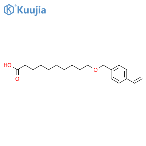 Decanoic acid, 10-[(4-ethenylphenyl)methoxy]- structure