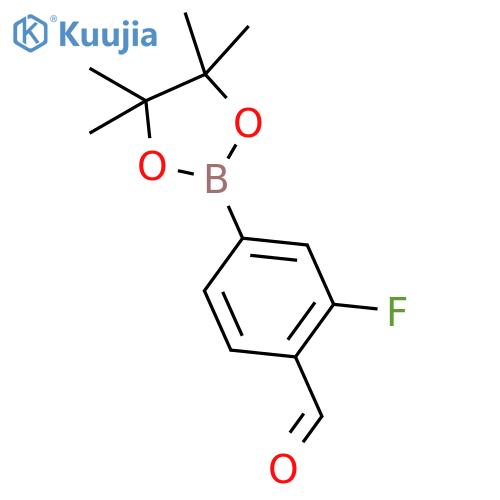 2-Fluoro-4-(4,4,5,5-tetramethyl-1,3,2-dioxaborolan-2-yl)benzaldehyde structure