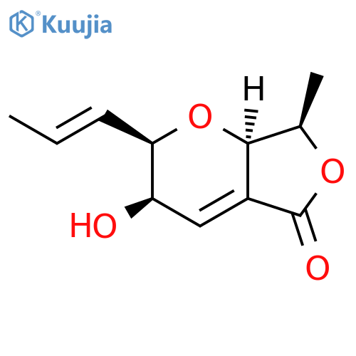 5H-Furo[3,4-b]pyran-5-one, 2,3,7,7a-tetrahydro-3-hydroxy-7-methyl-2-(1E)-1-propenyl-, (2R,3R,7R,7aR)-rel- (9CI) structure