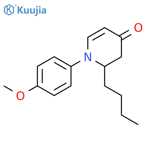 4(1H)-PYRIDINONE, 2-BUTYL-2,3-DIHYDRO-1-(4-METHOXYPHENYL)- structure