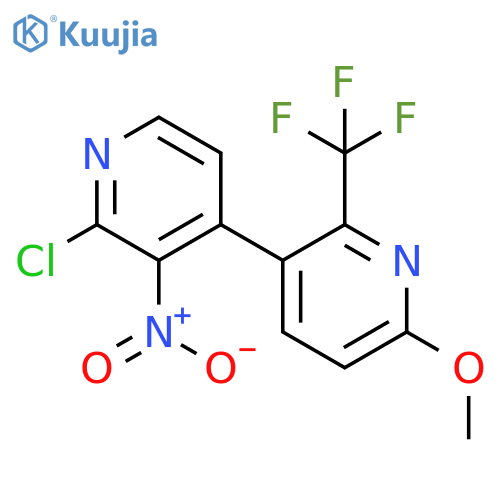 3,4'-BIPYRIDINE, 2'-CHLORO-6-METHOXY-3'-NITRO-2-(TRIFLUOROMETHYL)- structure