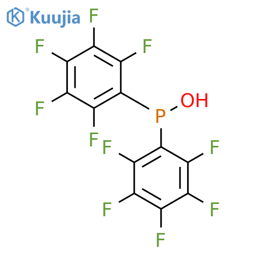 Bis(pentafluorophenyl)hydroxyphosphine structure