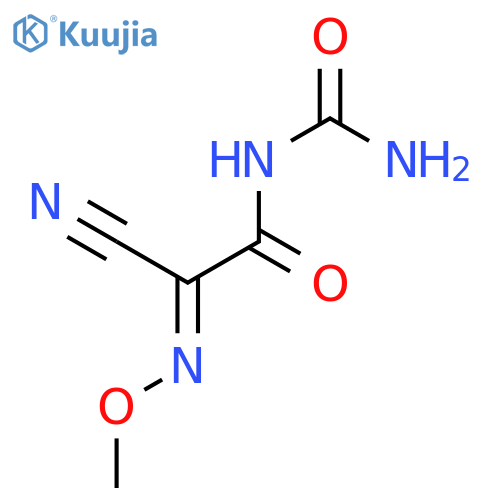 (E)-N-Methoxy-2-oxo-2-ureidoacetimidoyl-cyanide structure