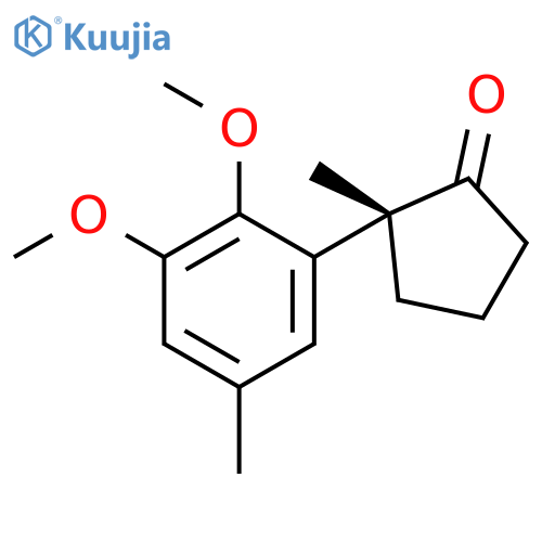 Cyclopentanone, 2-(2,3-dimethoxy-5-methylphenyl)-2-methyl-, (2R)- structure