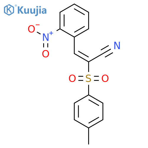 2-Propenenitrile, 2-[(4-methylphenyl)sulfonyl]-3-(2-nitrophenyl)- structure