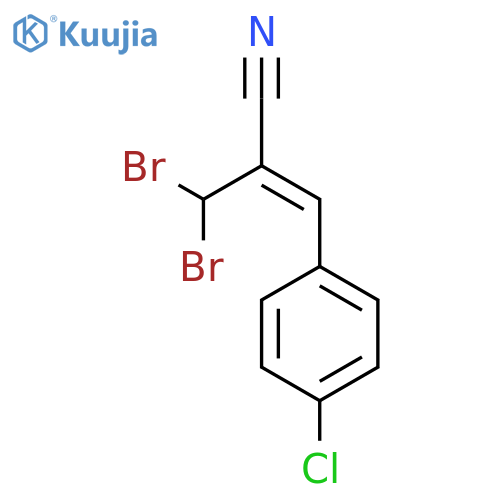 2-Propenenitrile, 3-(4-chlorophenyl)-2-(dibromomethyl)-, (2Z)- structure