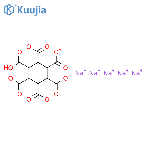 1,2,3,4,5,6-Cyclohexanehexacarboxylicacid, sodium salt (1:5) structure
