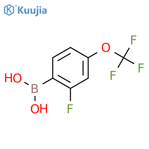 [2-fluoro-4-(trifluoromethoxy)phenyl]boronic acid structure